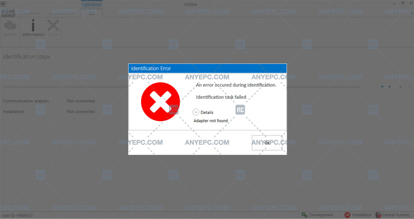 VOLVO VODIA -  VOCOM PROBLEM CONNECTION