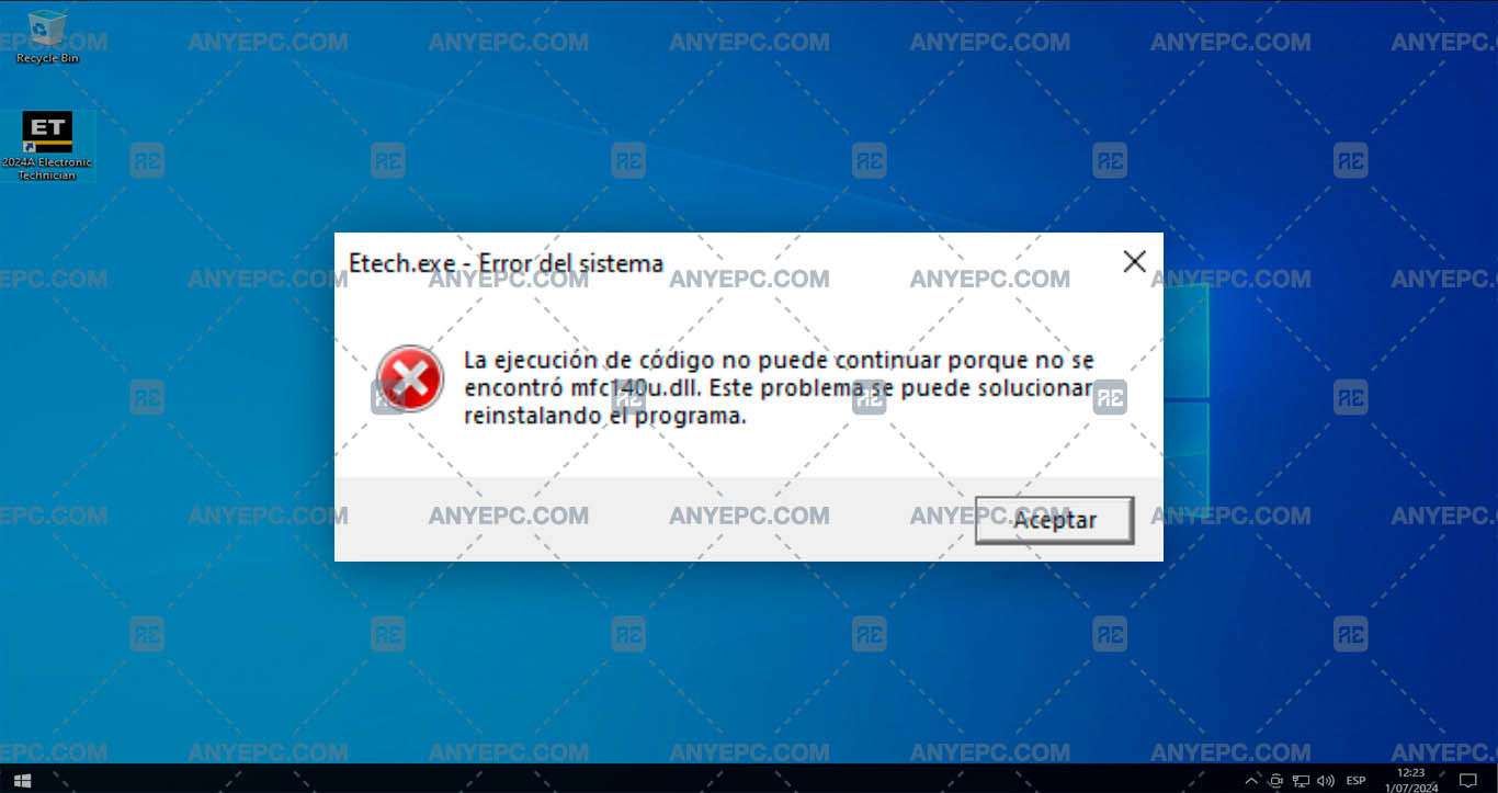CATERPILLAR - MFC140U.dll ERROR