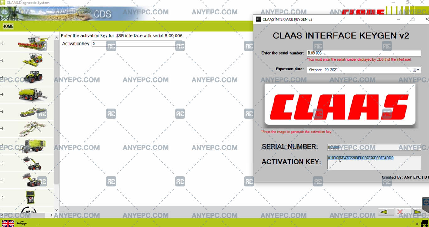CLAAS CDS - INTERFACE HAS NOT BEEN ACTIVATED