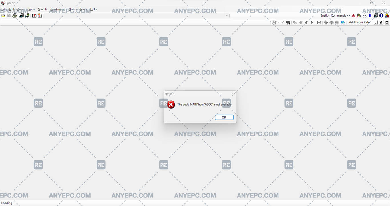 AGCO - MAIN ERROR
