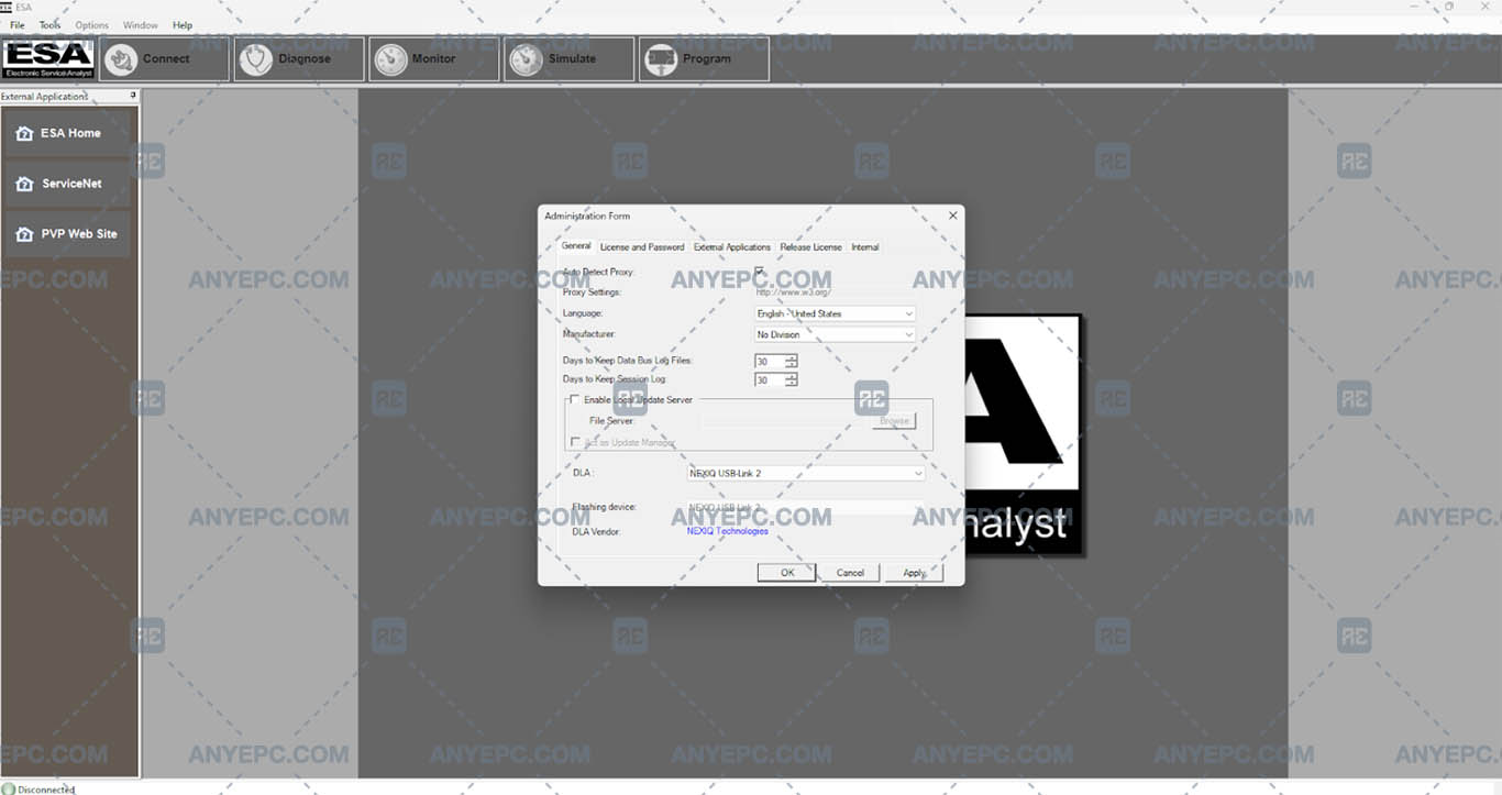 PACCAR ESA - CONNECTION ERROR
