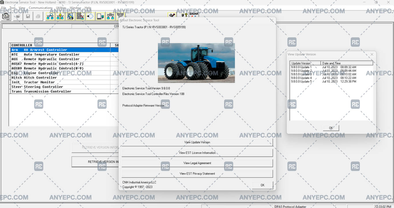 CNH EST - CANNOT OPEN DATABASE