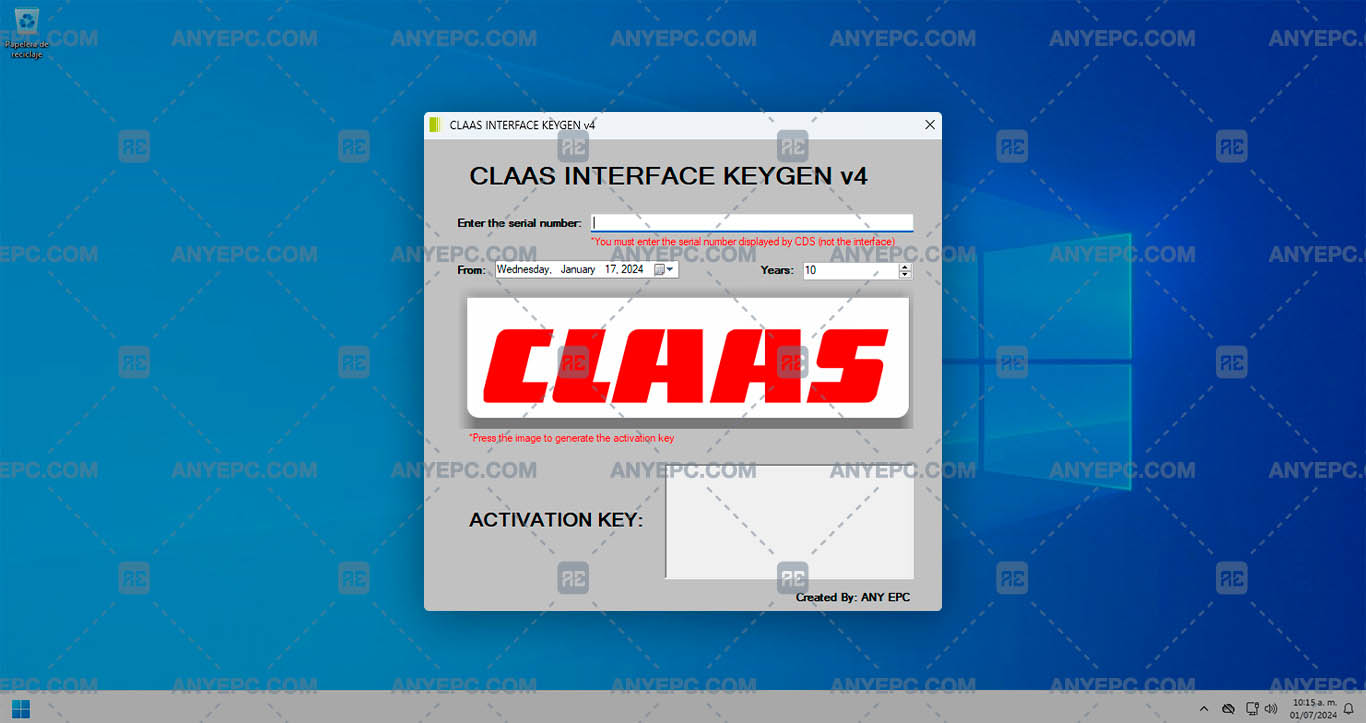 CLAAS CDS - INTERFACE HAS NOT BEEN ACTIVATED