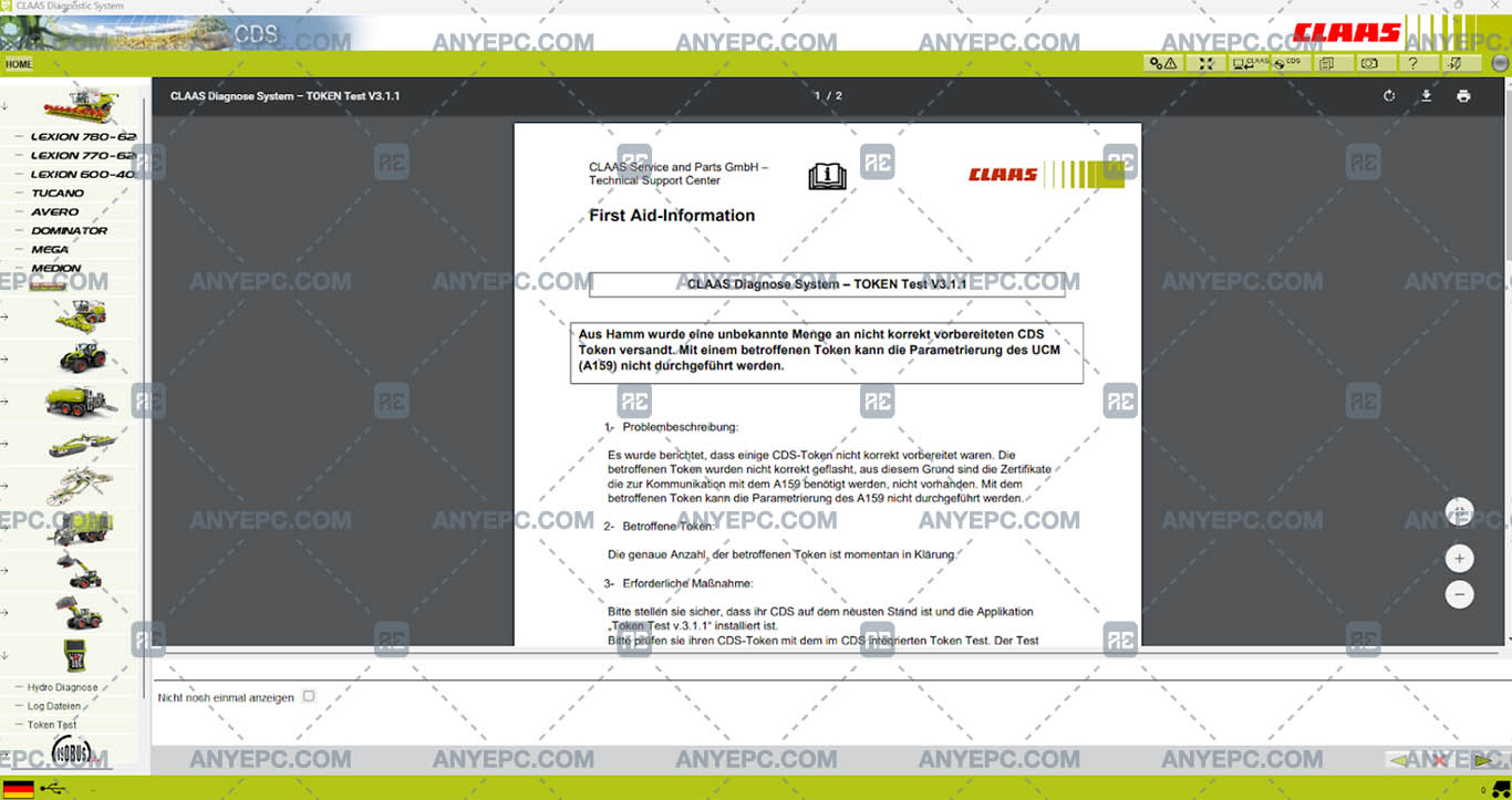 CLAAS CDS - NO VALID LMT LICENSE